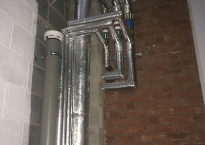 1st fix pipework at Eversfield Prep School