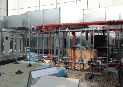 AHUs and Frost coils on roof level 2nd floor at Resorts World NEC Birmingham