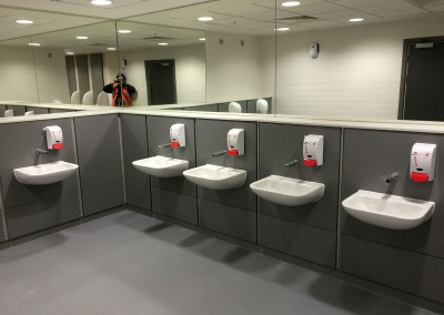 Male WHB's all sensor taps at Birmingham New Street Station