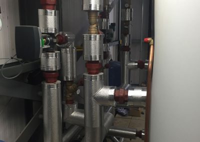 Primary pipework to HWS cylinder at Starbank School
